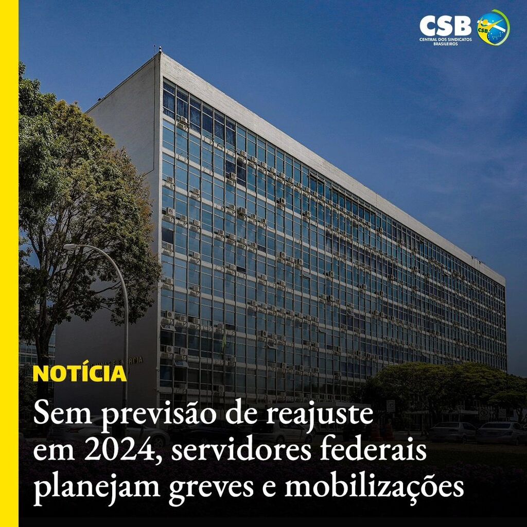 Diversas categorias do serviço público federal estão paralisadas ou em mobilização devido ao impasse sobre o reajuste salarial de 2024.

Quando o orçamento para este ano foi apresentado, não havia previsão de qualquer reajuste salarial, apenas aumento no… instagr.am/p/C5ZD0Y-uTAJ/