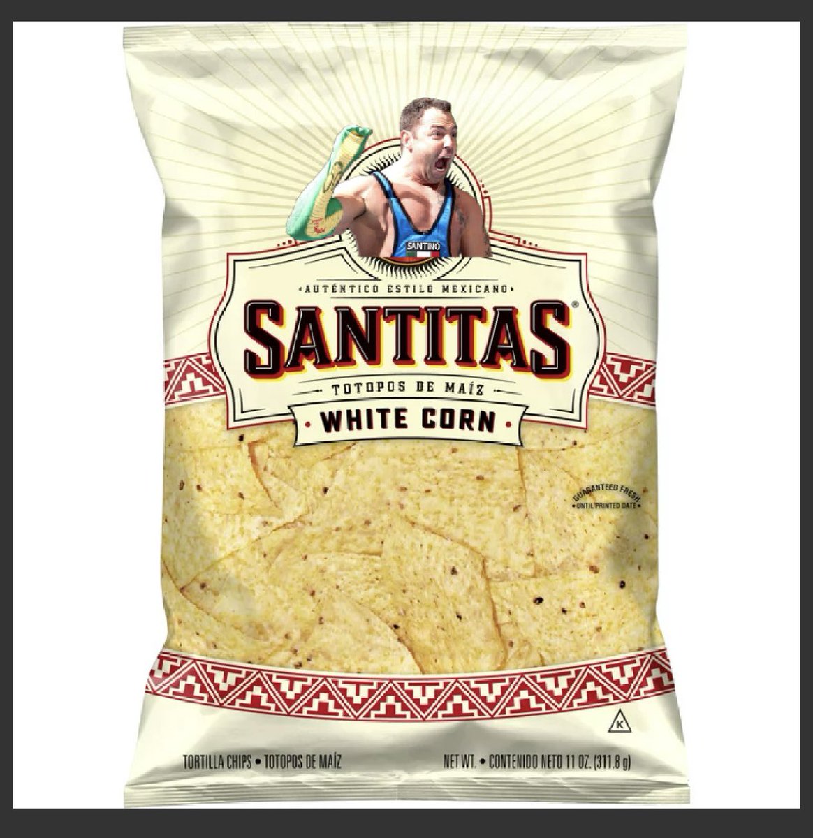 What’s everyone’s go to #WrestleMania  snack?? Mine is Buffalo Chicken dip and a bag of these. <a href="/milanmiracle/">Santino Marella</a>  I always read the bag as “Santinos” 🤣