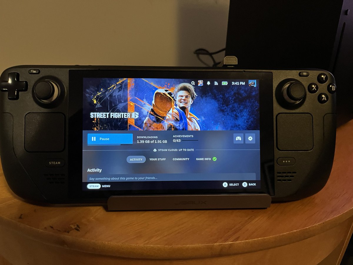My @jsauxofficial docking station for my #SteamDeck is great. Price was fair and it charges the Deck, quickly. And it’s perfect for playing my #Steam library on my #Samsung TV.🙂