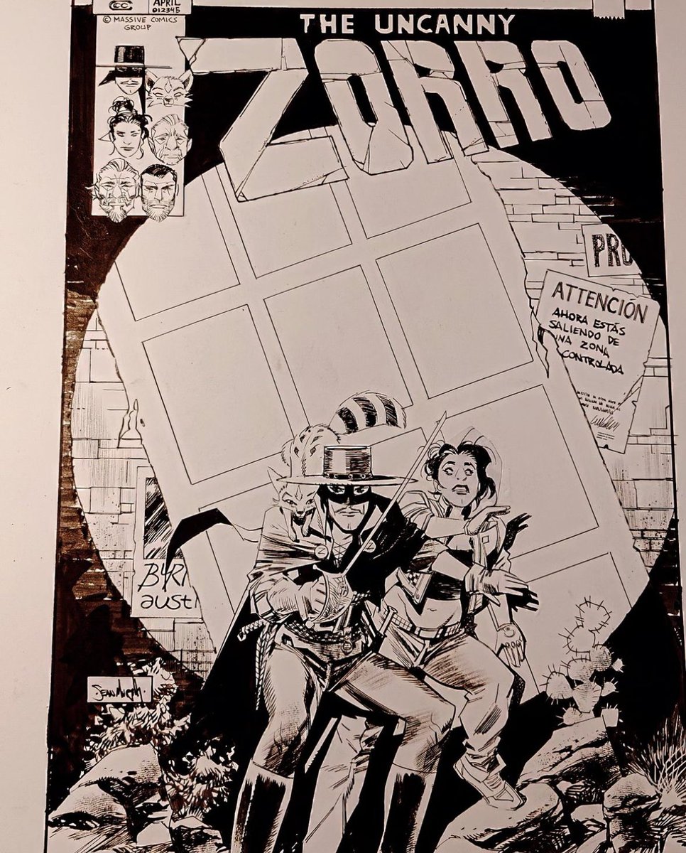 “Finishing a Zorro cover that's an homage to Byrne's DOFP cover. KS exclusive!”