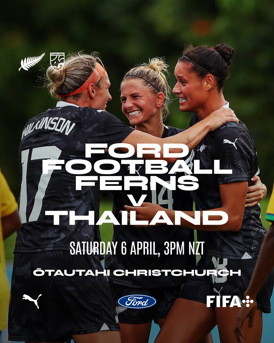 It’s match-day in the Mainland! 🇳🇿🇹🇭 ⚔️ vs Thailand 🏟️ Apollo Projects Stadium, Christchurch 🕰️ 3PM NZT 📺 FIFA+ / TVNZ 🎟️ premier.ticketek.co.nz/shows/show.asp…