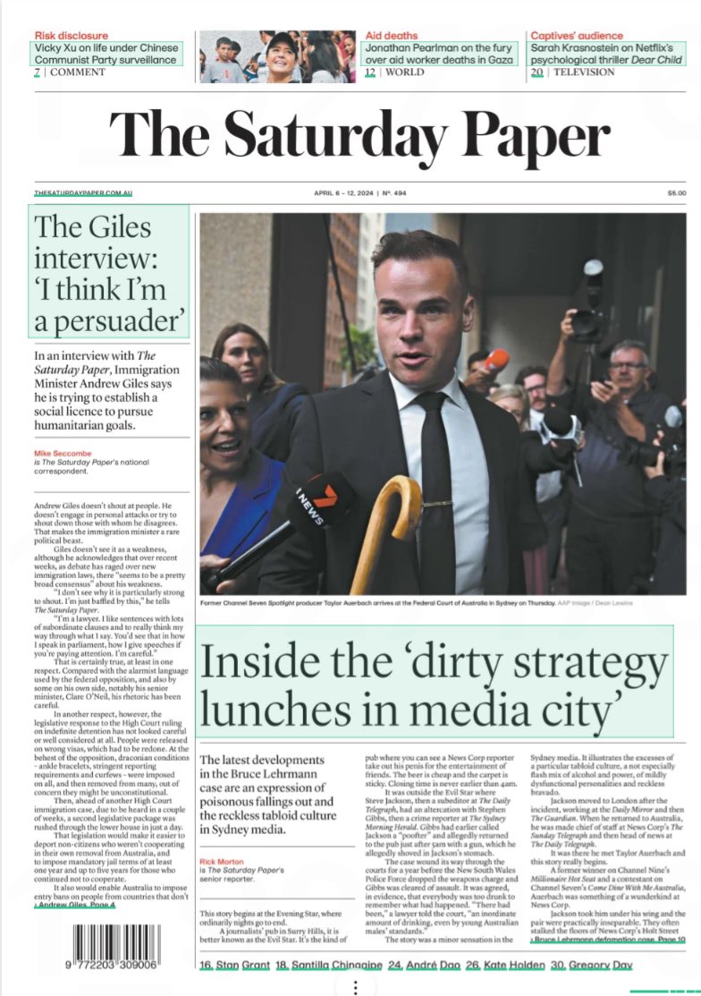 newcastlejourno's tweet photo. Introducing #TomorrowsPapersToday from:
#TheSaturdayPaper Australia
Check out https://t.co/NNc1XQqHEw for a full range of newspapers.
#journorequest #newspaper #buyapaper #news #buyanewspaper https://t.co/RexP9nY9FM