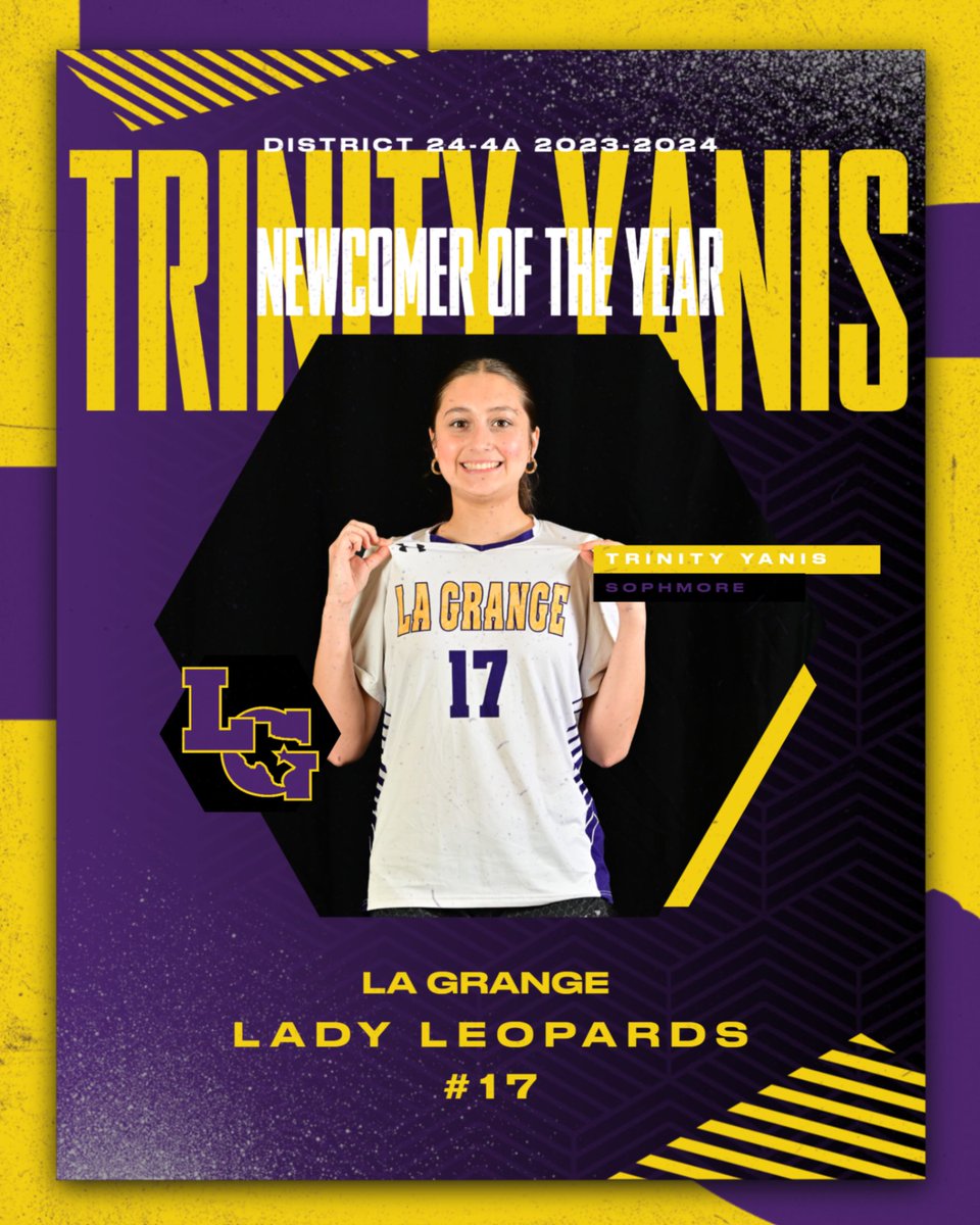 Congratulations to sophomore Trinity Yanis for earning newcomer of the year for district 24-4A! Trinity came in and took leadership on the field as one of our center-backs. She stopped many attacks during district play and we look forward to seeing what she does in the future!