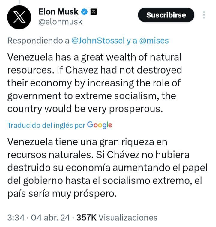 Let me remind @elonmusk that brave Venezuelan people, offsprings of Guaicaipuro, Miranda, Bolivar and Chávez are living in a situation planned and sponsored by a fascist right that always sabotaged Chávez and today @NicolasMaduro therefor shut up elon. @GuaroDePuraSepa @CPGBML