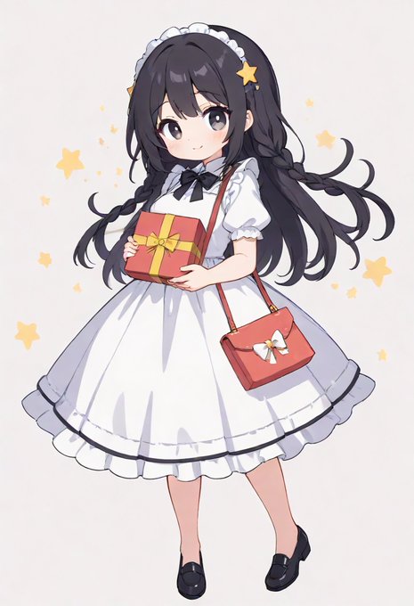 「1girl holding gift」 illustration images(Latest)