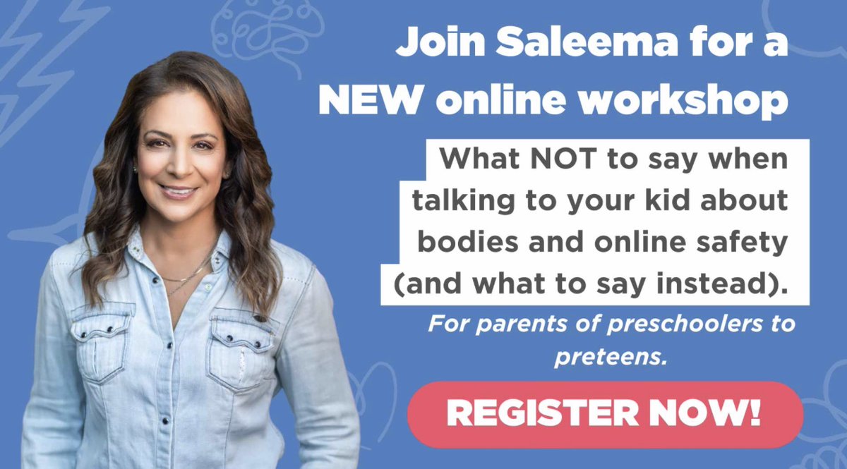 Parents of preschoolers to preteens...join me live (online) for a brand new workshop! learn.saleemanoon.com/bso-webinar-re…