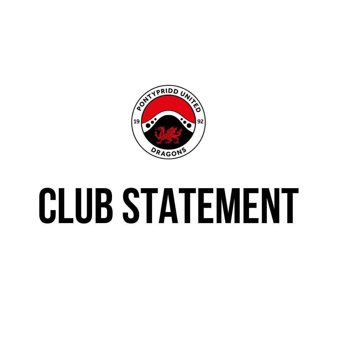 𝐂𝐋𝐔𝐁 𝐒𝐓𝐀𝐓𝐄𝐌𝐄𝐍𝐓

Pontypridd United Football Club are currently reviewing positive next steps regarding our Tier 1 application.

Updates will follow in due course.

#OneClub #WeAreUnited