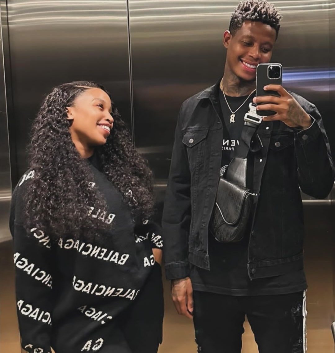 Musa_Khawula's tweet photo. Bongani Zungu with his fiancée Cindy Mahlangu after he done cheat on her with everybody else. https://t.co/z2doEJz8IQ