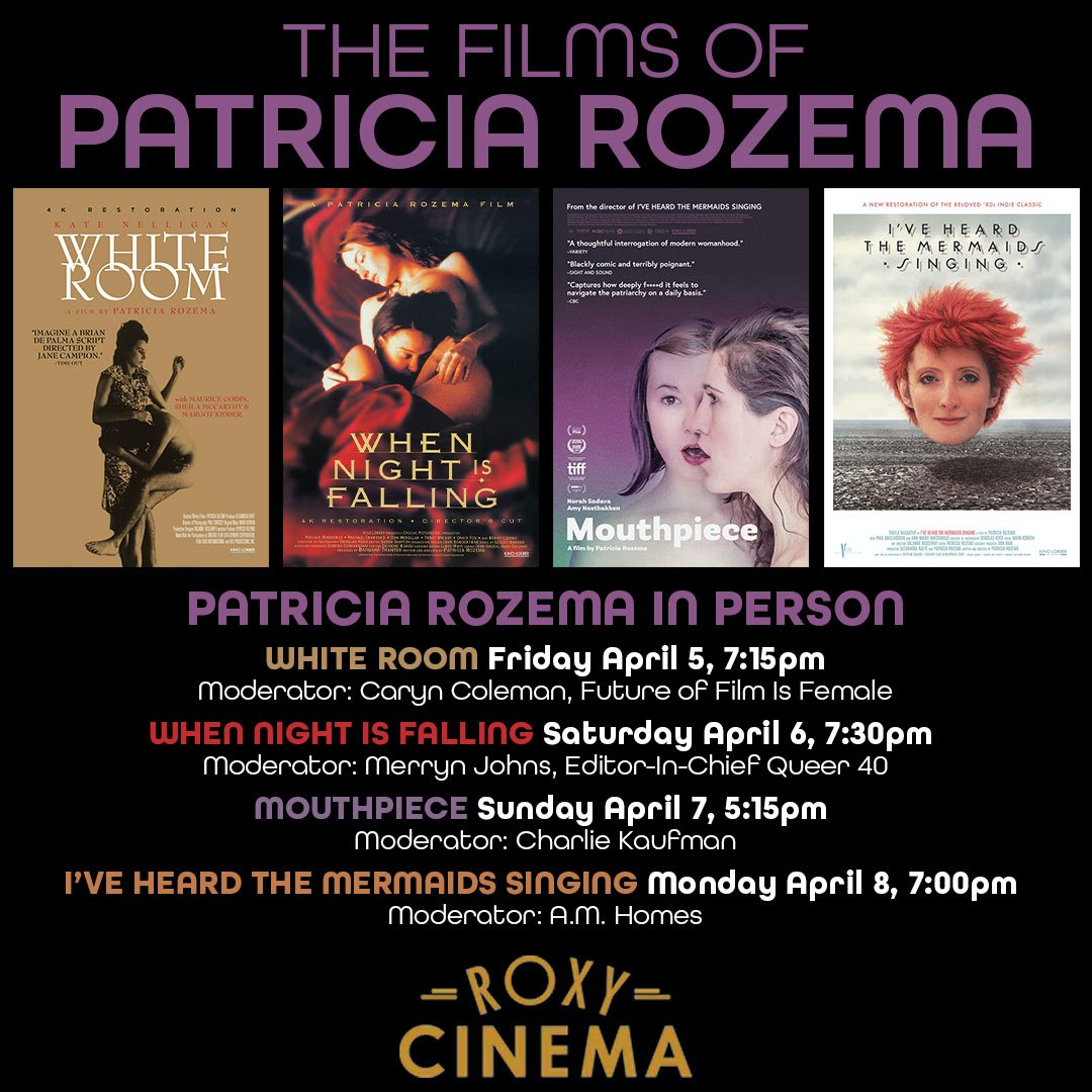 @autostraddle @oldfilmsflicker @patriciarozema Patricia Rozema in person tonight 4/5, and 4/6-4/8 in NYC at Roxy Cinema.
