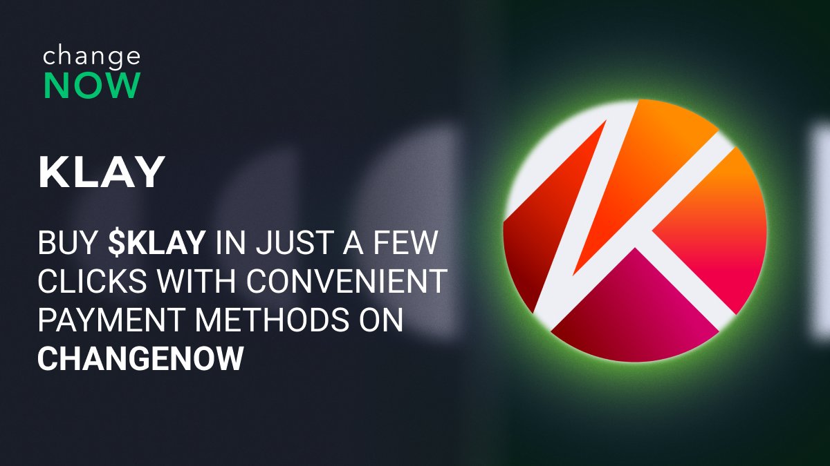 💵You can easily purchase $KLAY on ChangeNOW using various payment methods: ▶️Visa/MasterCard ▶️@RevolutApp and more 😁Get started with @klaytn_official in just a few clicks. Join the #Klaytn ecosystem today: now-l.ink/klaybuy