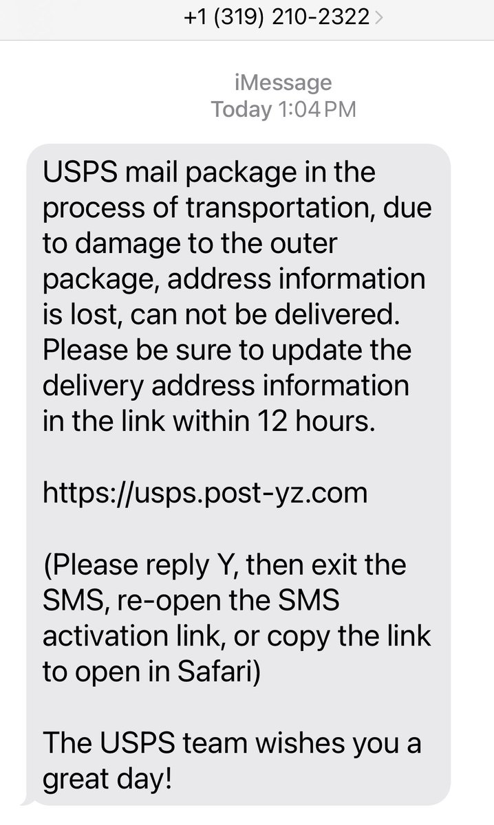 “On a scale of one to 100, how likely is this to be a scam? Please give your analysis.” A: “This message has several red flags that are commonly associated with phishing scams: - Urgency: The message creates a sense of urgency by stating you need to act within 12 hours. Scammers…