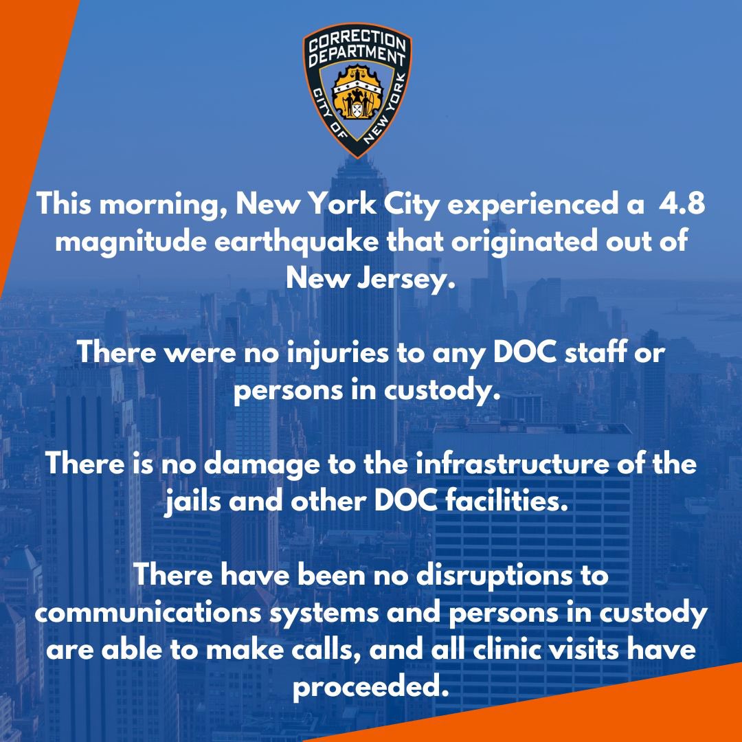 #DOC Update on the April 5 Earthquake.