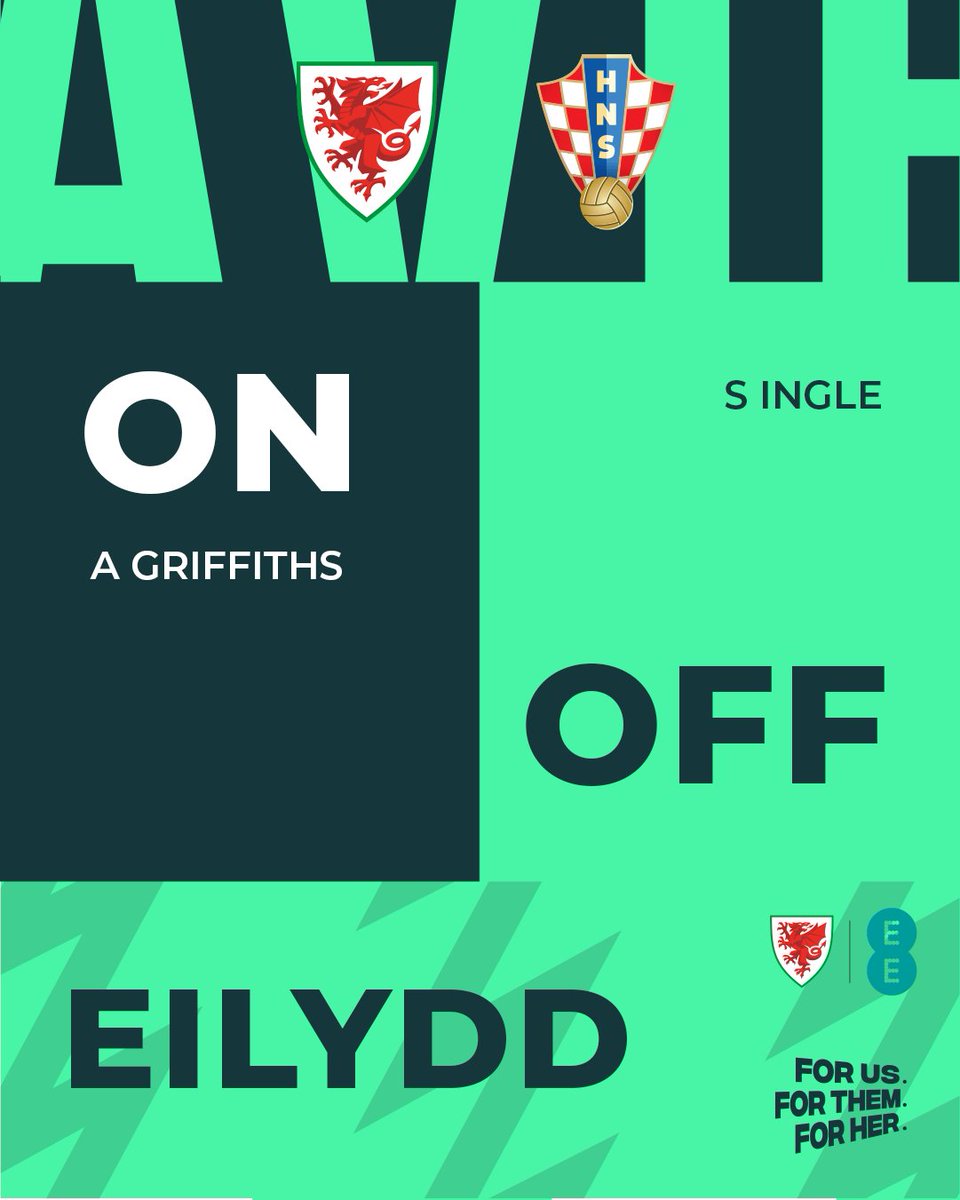 86' 🏴󠁧󠁢󠁷󠁬󠁳󠁿 4-0 🇭🇷

Ingle passes the armband to James for the final minutes as she is replaced by Griffiths.

💻 fawales.co/CYM_CRO
#ForHer | #TogetherStronger