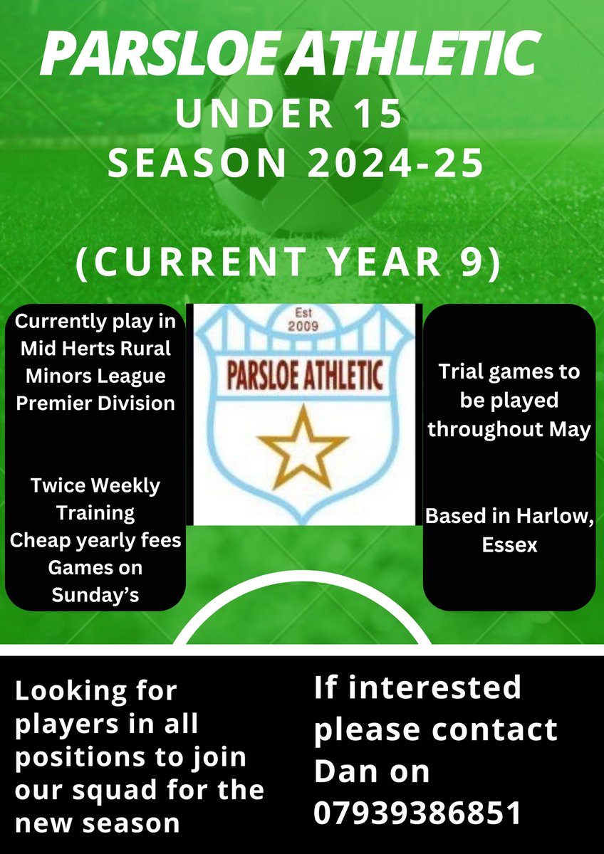 Parsloe Athletic Youth FC (@parsloeathyfc) on Twitter photo 