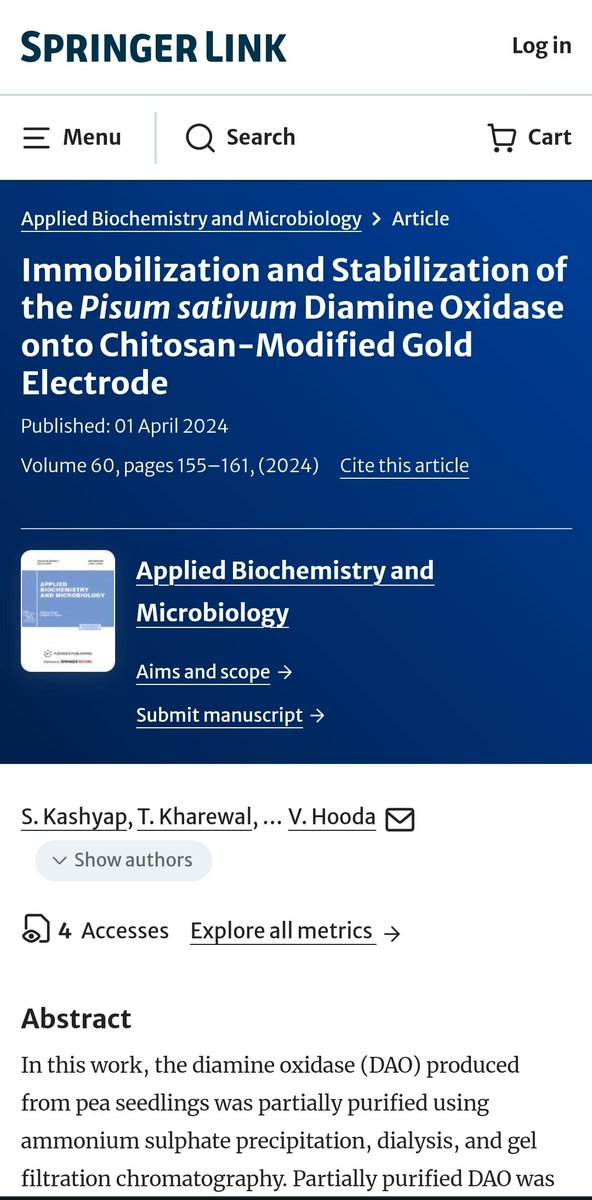 I am pleased to announce that our paper has been published in the "Applied Biochemistry and Microbiology" Springer Nature Journal and is accessible online.

You can download it using this link: 
link.springer.com/article/10.113…

Any comments and suggestion would be greatly appreciated.