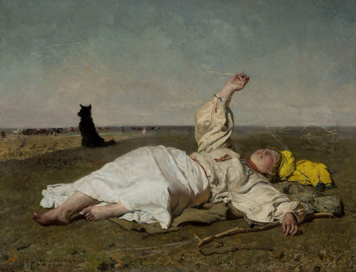 Artist Spotlight 🎨🖌️🖼️👨‍🎨: Józef Chełmoński – Indian Summer (oil on canvas, 1875)