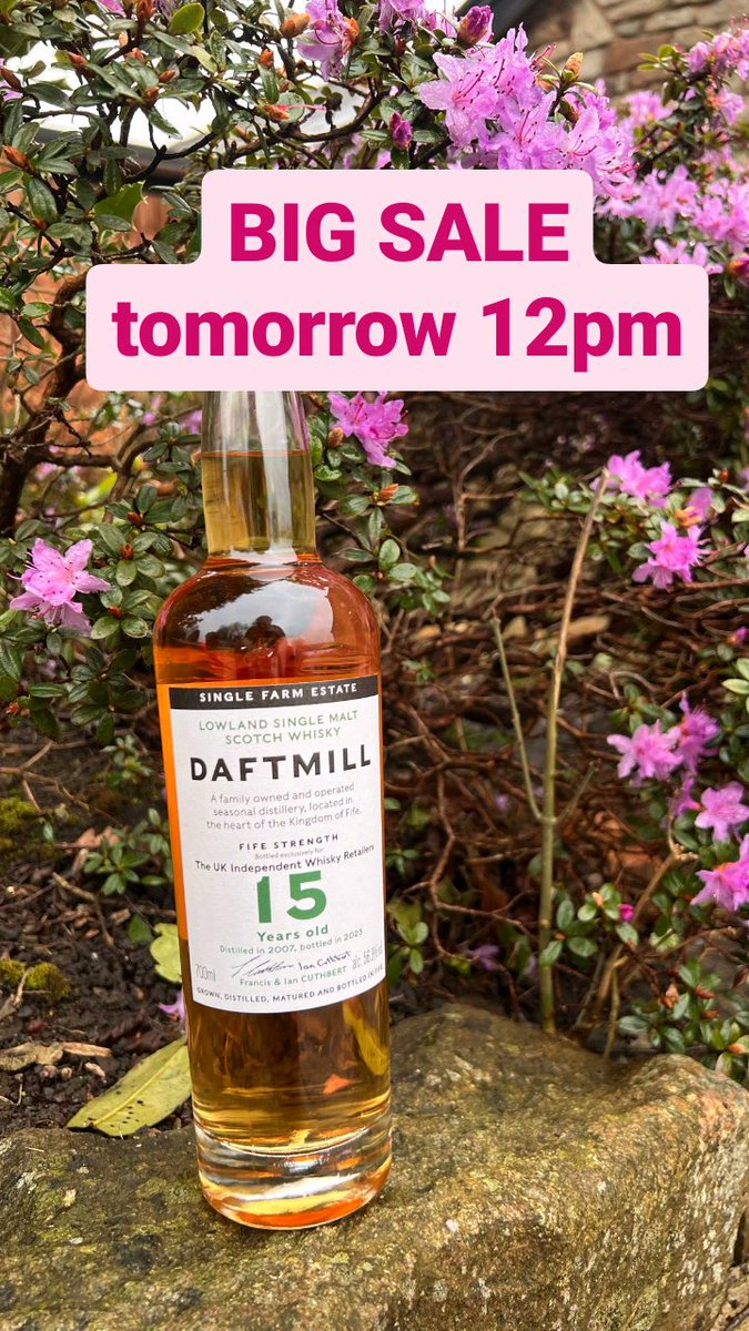 WHISKY SALE TOMORROW 12PM 
Visit the OFFERS PAGE on our website tomorrow for some amazing DEALS on whisky!!!
shop.fishermansretreat.com/product-catego…

#offers #sale #whiskysale
#whisky #daftmill #auchentoshan #dufftown #glenlossie #whiskyoffers #cheapwhisky #berrybros #hugesale