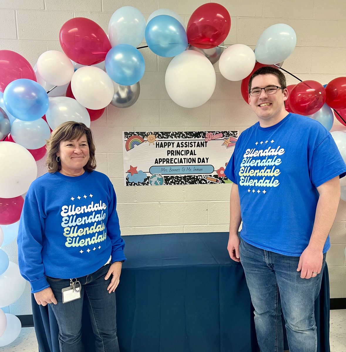 💙💛We love our Assistant Principals here at Ellendale! Happy Assistant Principal Appreciation Day‼️Thank you Mrs. Bennett and Mr. Inman for all that you do!