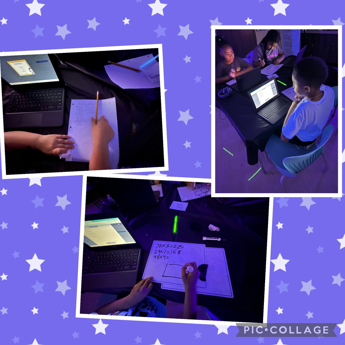 Our students had a fun time with their Glow Review for STAAR @HumbleISD_RCE #3rdgrademath #CubCommUnity🐻💙💚