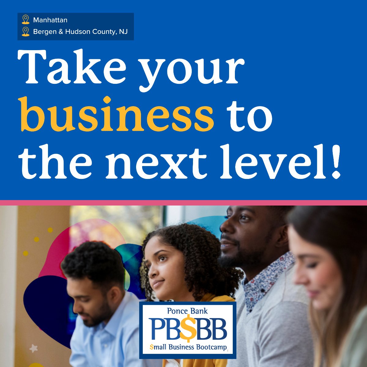 Join our partners at @PonceBank for their Small Business Bootcamp! Business owners and entrepreneurs based in Manhattan, Bergen County, NJ, and Hudson Country, NJ: Take your business to the next level! Sign up here: bit.ly/ponce_bootcamp…
