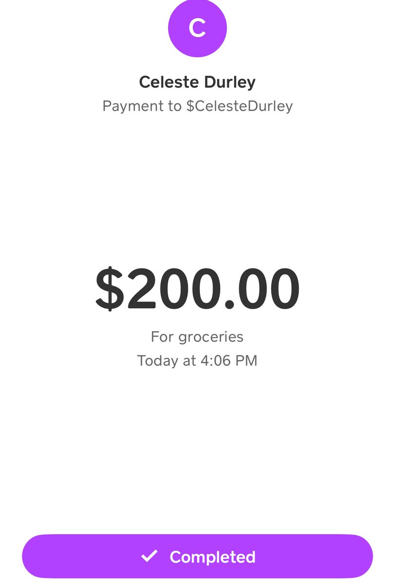 Sent $200 for groceries to feed your family