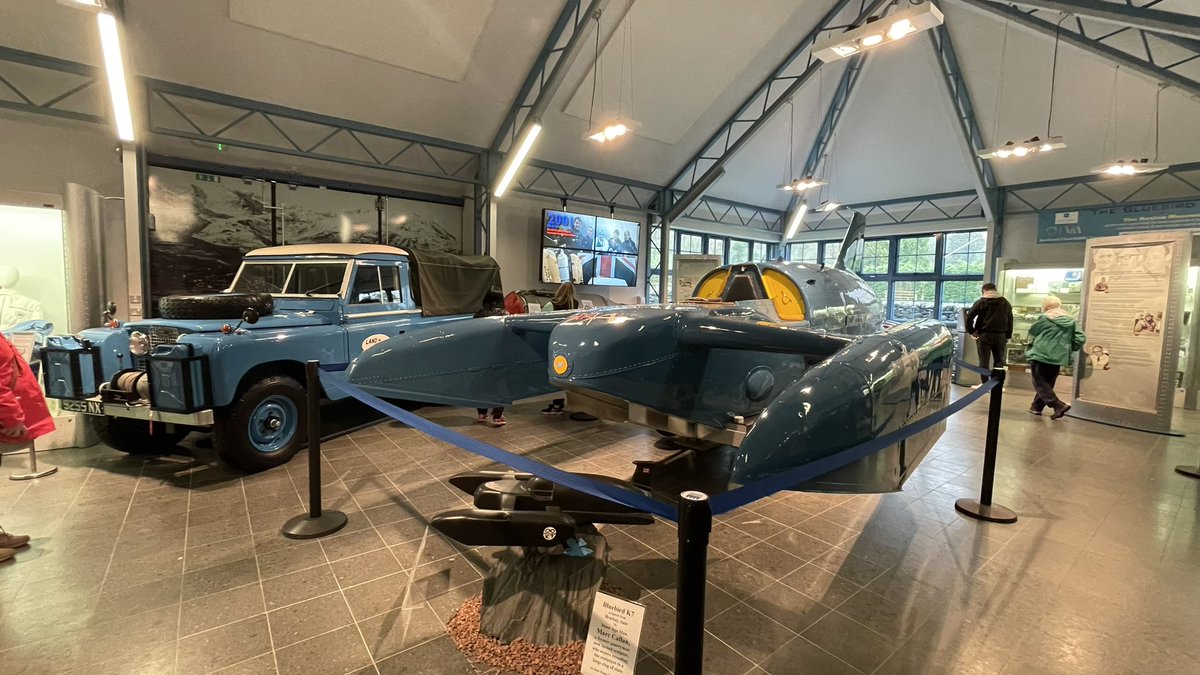 jamesdenmead's tweet photo. Well done to all involved getting Bluebird displayed at @ruskin_the museum. Called in today for a look and great to see its new home being enjoyed. https://t.co/ja7Ir5Jf5p