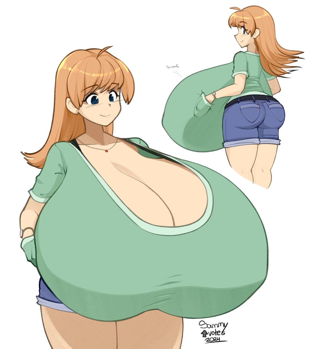 SammyUpvotes's tweet photo. What do you call when you put your phone on your boobs pocket and it starts ringing?  A Milkshake!

(A silly idea that got me to draw it the other day)
https://t.co/YHrKbL8mt3 https://t.co/SIt8efrM4v