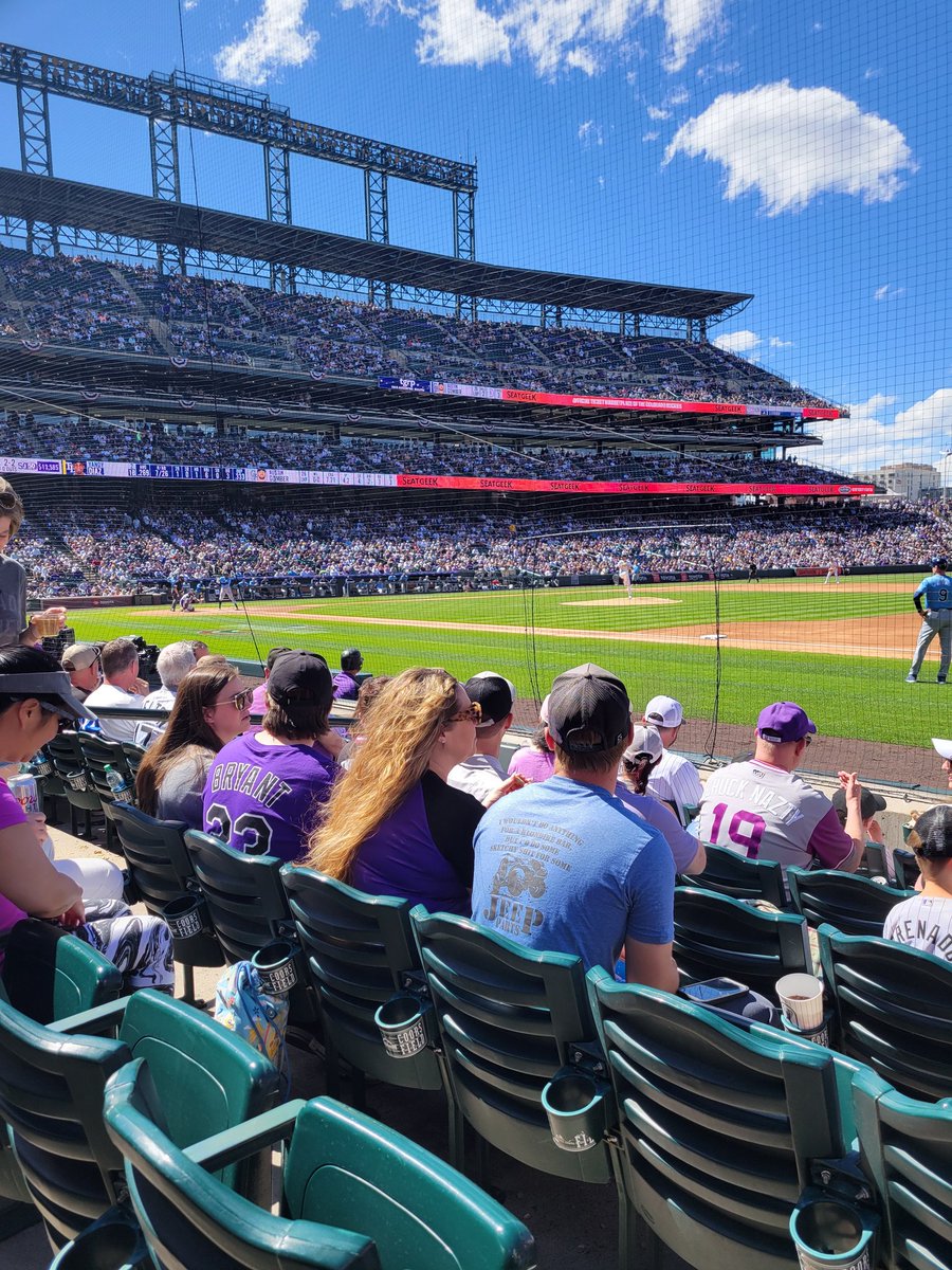 Sure the #Rockies    are an embarrassment to the game of baseball, but these are some bitchin' seats