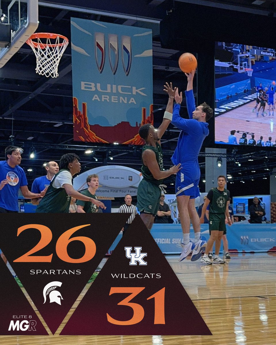 BIG BLUE SURVIVES!! @UK_Managers takes down Michigan State to advance to the Final Four!!