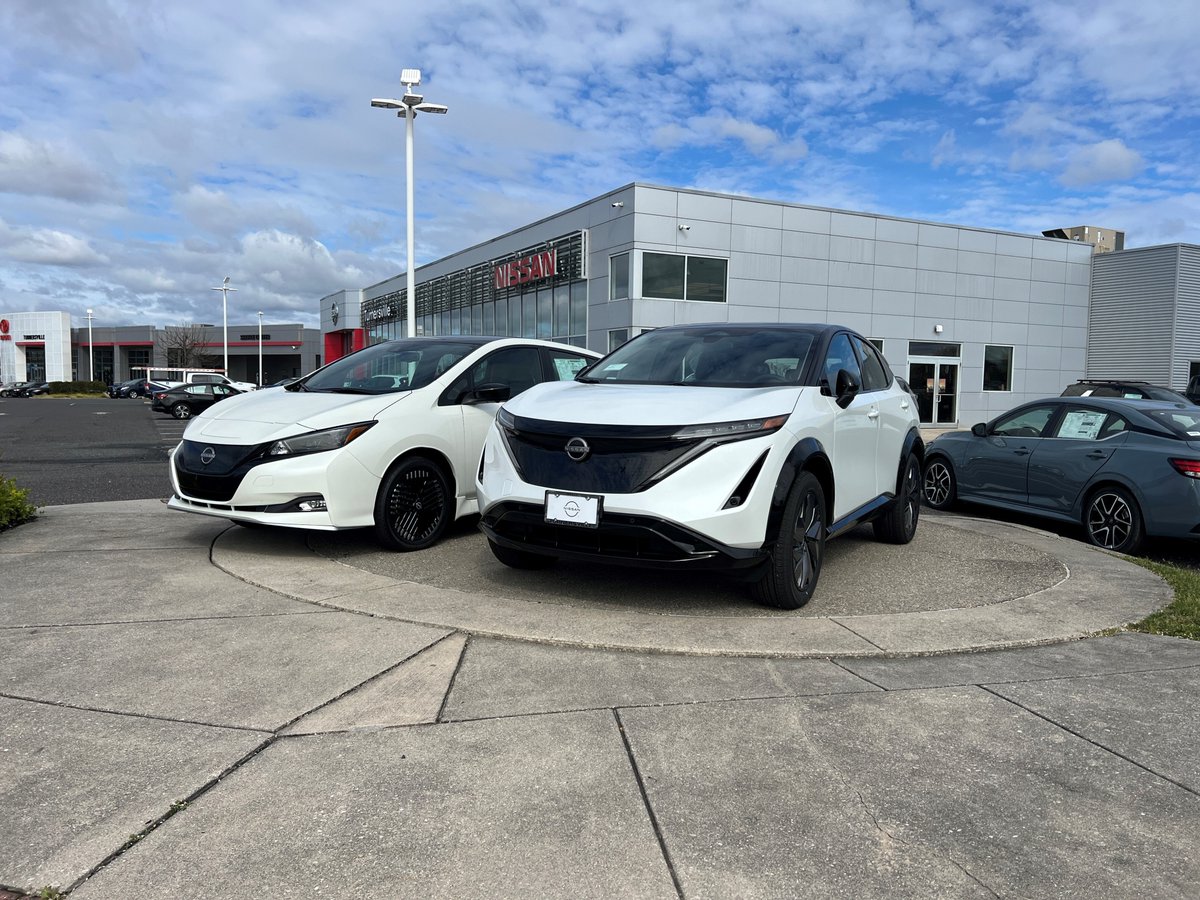 Experience the electric future at Nissan of Turnersville: Explore our in-store inventory and upcoming arrivals today! #NissanUSA #NissanIntelligentMobility #NissanOfTurnersville #TheNewNissan #NissanEV #NissanLEAF #Ariya #NissanAriya #ElectrifyYou #NissanLife