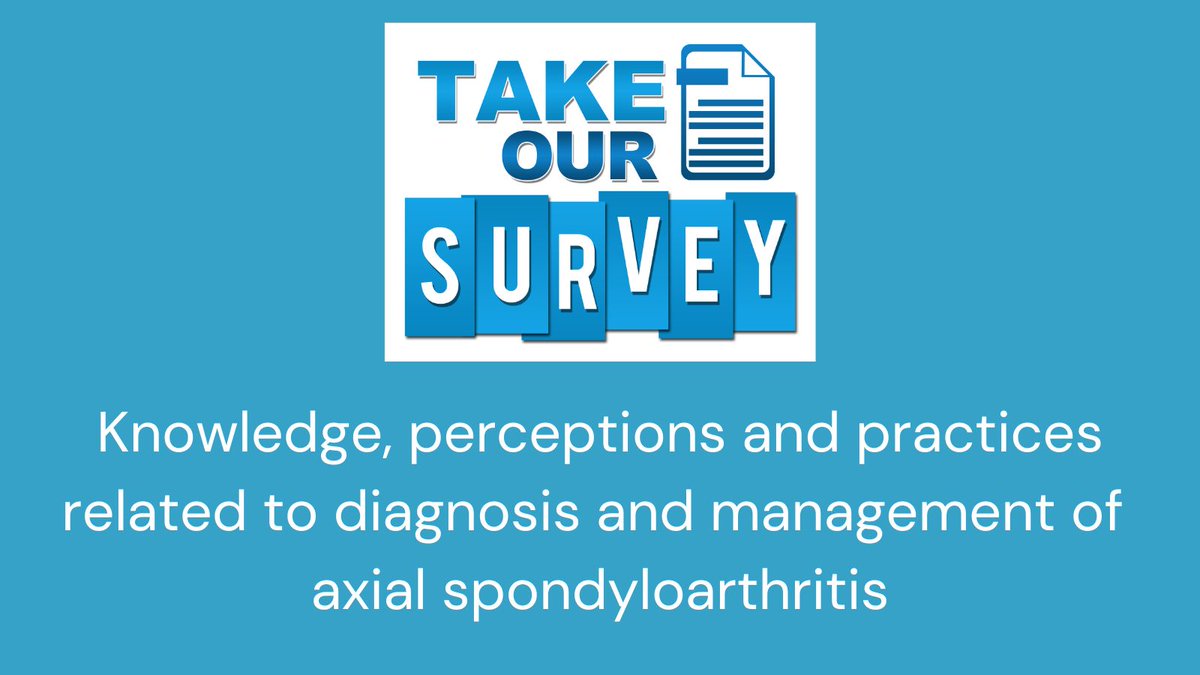 🔥Are you rheumatologist or allied specialist involved in the management of patients with #AxSpA? Your expertise is invaluable! Can you spare 5 minutes to complete our survey and share your experience and insights 💡? Thank You in advance 🙏 👉bit.ly/3PT3Z17