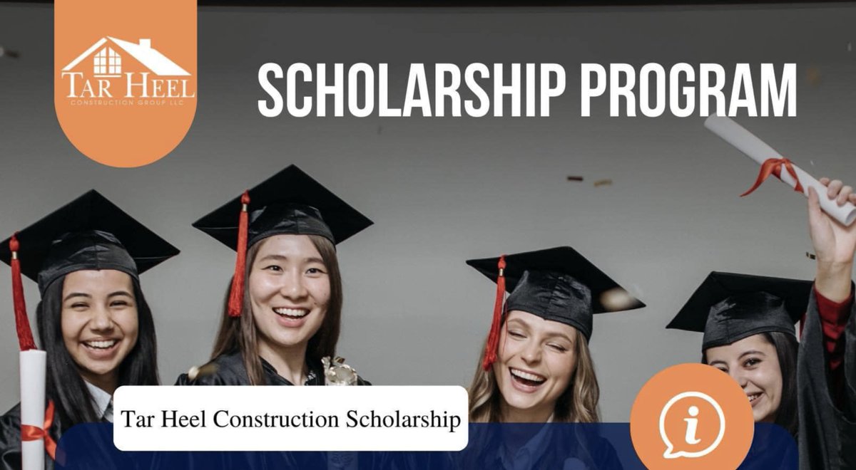 New scholarship announced from Tar Heel Construction Group, LLC! $2,500 scholarship for a Harford student pursuing their academic goals. Thank you @HeelLlc for fostering educational dreams!