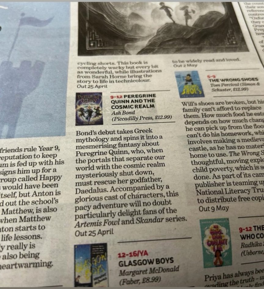 'a mesmerising fantasy [...] Accompanied by a glorious cast of characters, this pacy adventure will no doubt particularly delight fans of the Artemis Fowl and Skandar series.' High praise for a magical book, thank you so much for the review 💫 @_annabonet @theipaper @ashbwrites