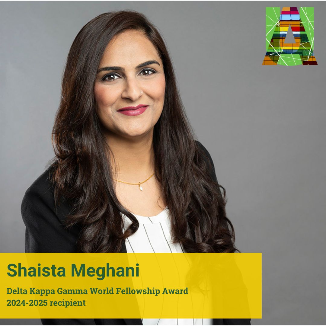 UAlbertaNursing's tweet photo. Congratulations to Shaista Meghani, recipient of a 2024-2025 Delta Kappa Gamma (DKG) World Fellowship Award!

#UAlbertaNursing https://t.co/4cQqaHt41H