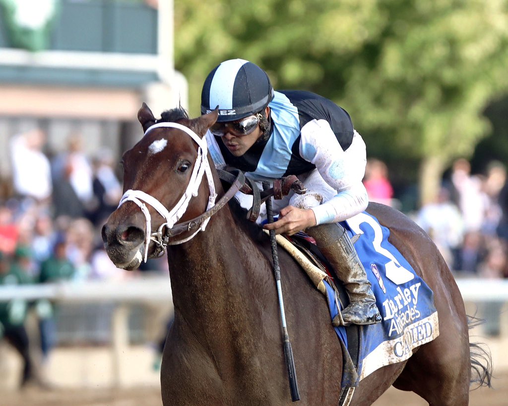 Candied back to site of G1 Alcibiades win for seasonal debut vs. stellar group in G1 Ashland @keenelandracing. @luissaezpty sports baby blue & black for @PletcherRacing 5:15ET. Can Candied follow in Speech and Nest’s hoofsteps & be 3rd #EclipseFilly to win this race? #BelieveBig