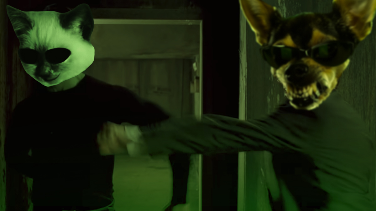 Mewtrix_coin's tweet photo. Agent Dog has no chance against Pump-pilled Meo. $MEWTRX #x100gem #x1000gem #solana #memes #trending https://t.co/7B0TtUsvCu