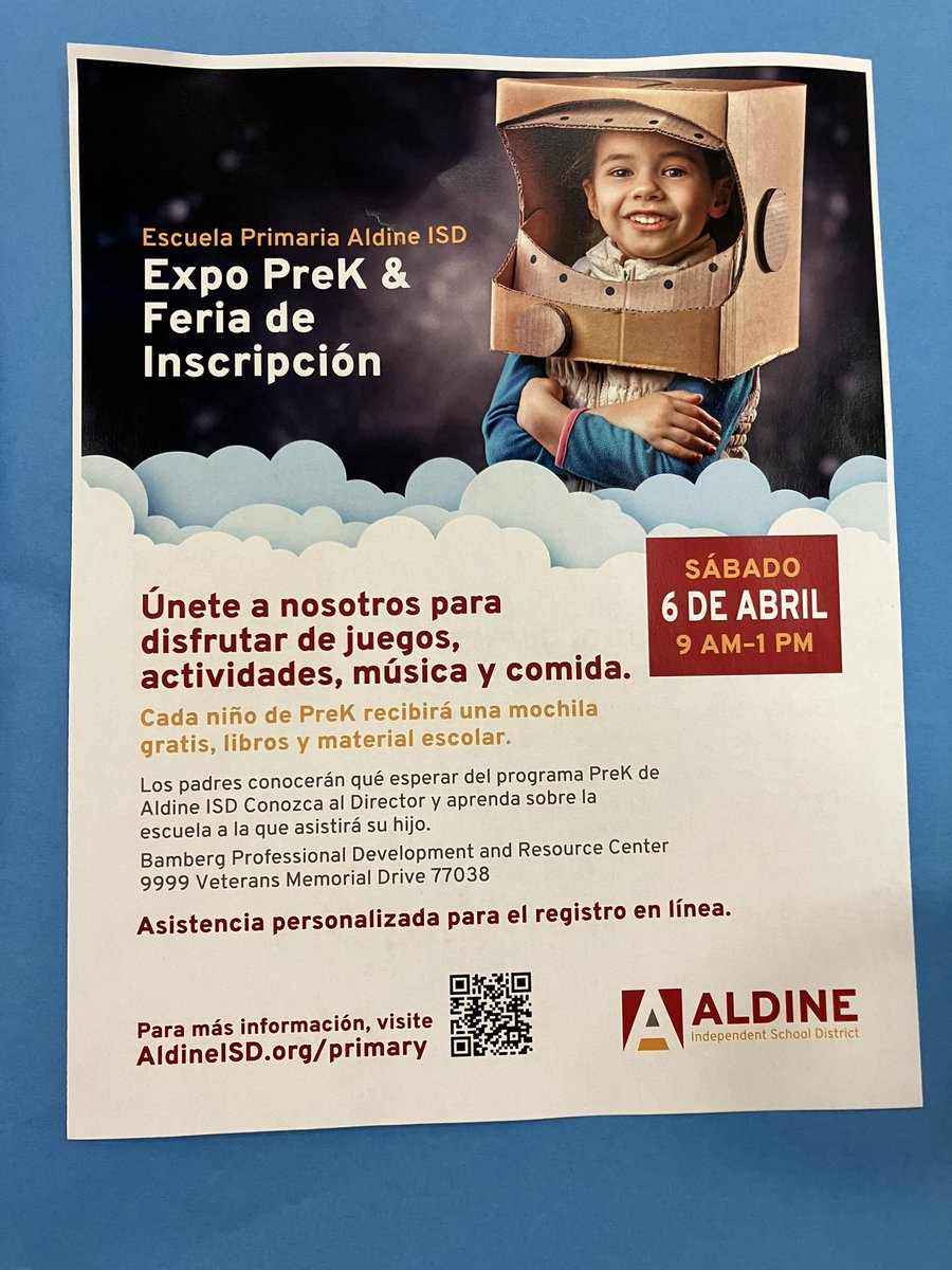 Our teams called families to personally invite them out to our Pre K Expo and Enrollment Fair. It was nice speaking to families about great things happening @AldineISD @AldineHeadStart @Primary_AISD