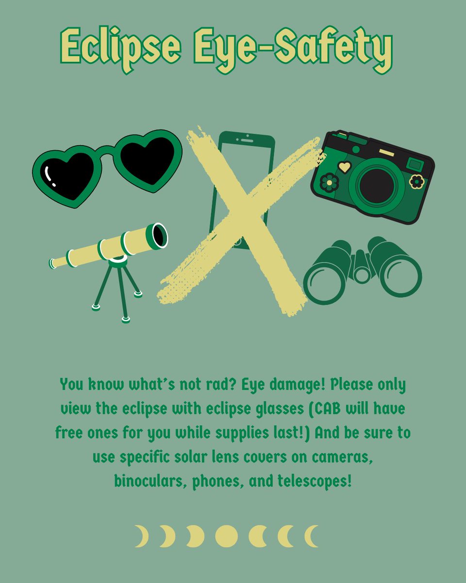 Hey Lion's! 🦁

Who's ready to rock and roll? Join us for our Total Eclipse of the Heart party next Monday! ✨❕OUR NEW LOCATION FOR EVENTS WILL BE ON THE LAWN NEXT TO HEARNES HALL❕✨

We'll be passing out t-shrits &amp; glasses while supplies last!