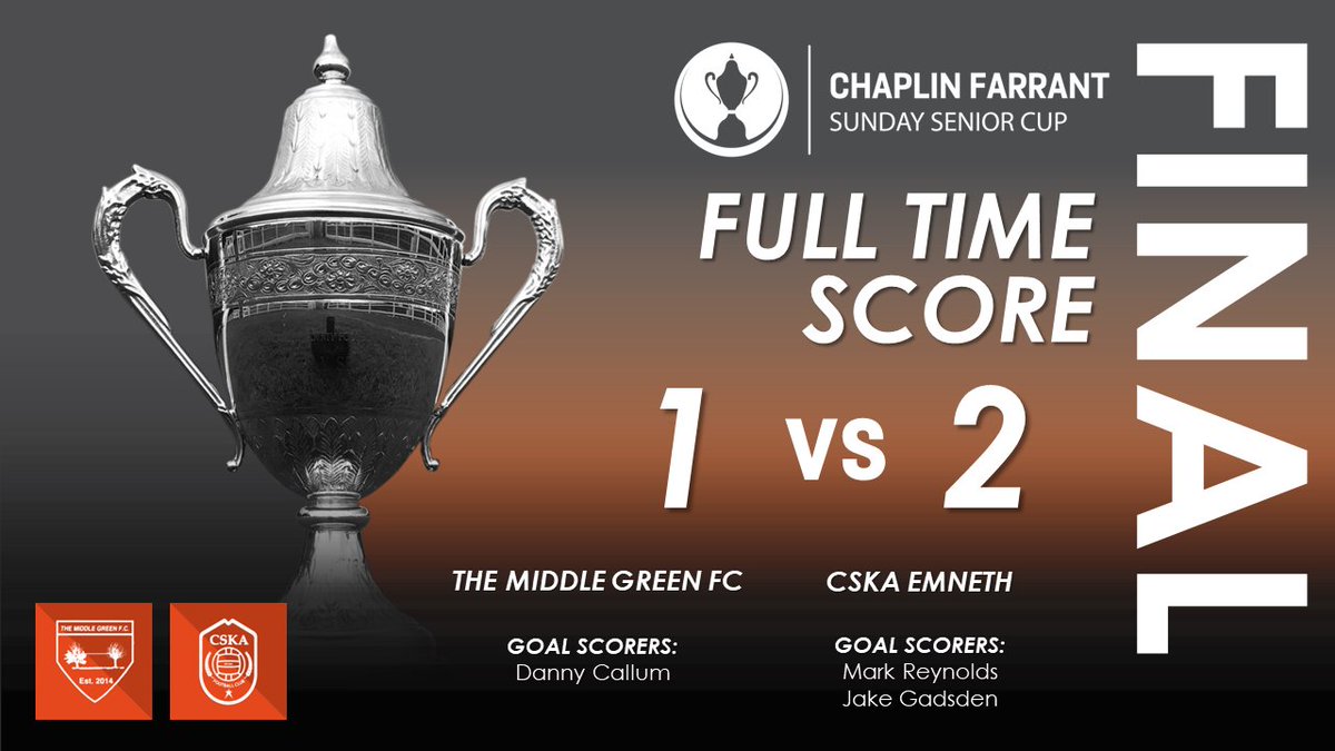 Full time. @CSKAEmneth are the 2024 @ChaplinFarrant #SundaySenior Cup Champions! #NorfolkFootball ⚽️🏆