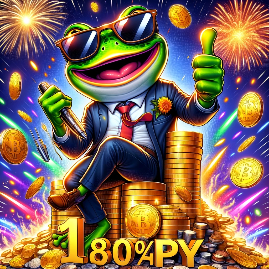 Funkyfrogcoin's tweet photo. 🐸💫 Hop on the gains train with $FRO 🚂💰 Featuring a ribbeting 180% APY, it's not just a leap, it's a quantum jump in your portfolio #crypto, #ethereum, #DeFi, #NFTs #memecoin https://t.co/TR0VQlUJ8O