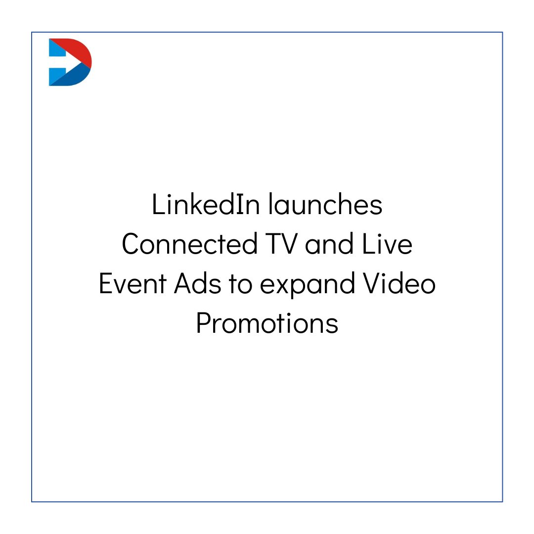 #LinkedIn launches Connected TV and #Live Event #Ads to expand Video Promotions #digitalmarketing #digitalmarketingsolutions #digitalmarketingstrategies