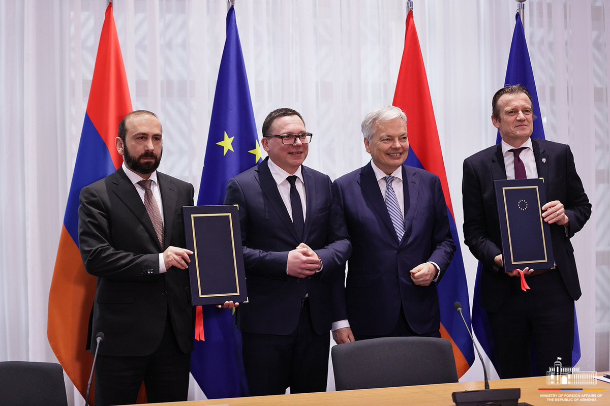 Great pleasure to sign today in Brussels the agreement on #Armenia’s cooperation w/@Eurojust. It institutionalizes our coop, is a step towards full implementation of 🇦🇲🇪🇺CEPA & opens new opportunities. ARM was 1st one to start negotiations & 1st one to conclude the agreement.