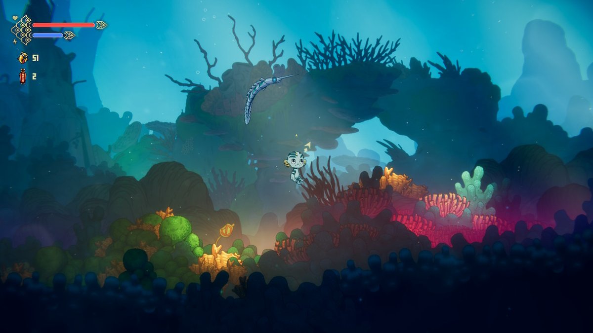 JustGreenOne's tweet photo. I dived into the demo for Pronty: Fishy Adventure! This is a metroidvania style underwater adventure with enemies, exploration, bosses, upgrades, and a pretty unique combat system. :)
It controls well, and sometimes the artwork is beautiful!
#Pronty #NintendoSwitch #eShopDemo https://t.co/tdB4WA0xQe
