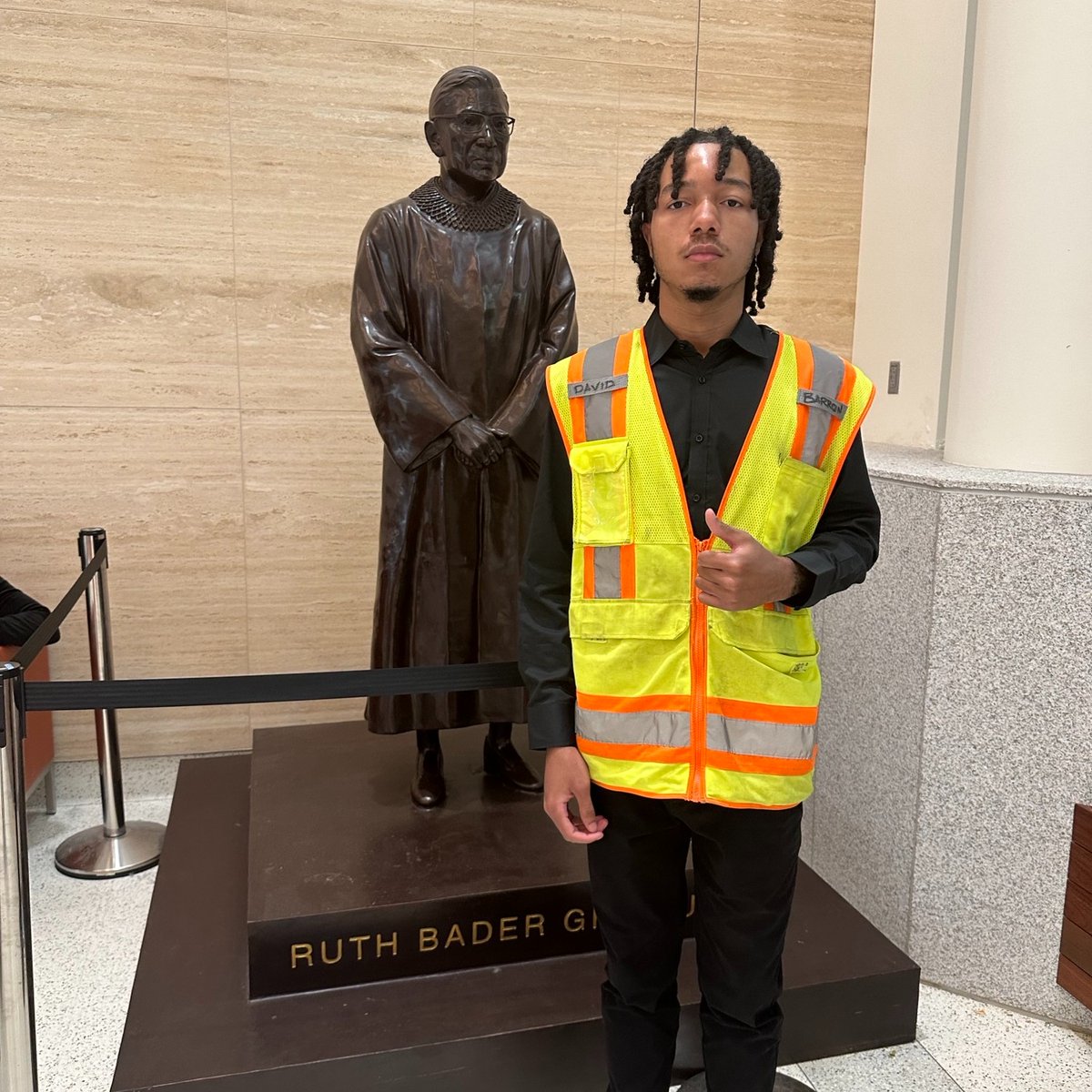 SUNY Empire's Corporate Executive Engagement Program allows students to have real life work experience. Check out SUNY Empire freshman, Jaylen Harper with Turner Construction Senior Project Manager David Barron at the Ruth Bader Ginsberg Hospital Construction site.