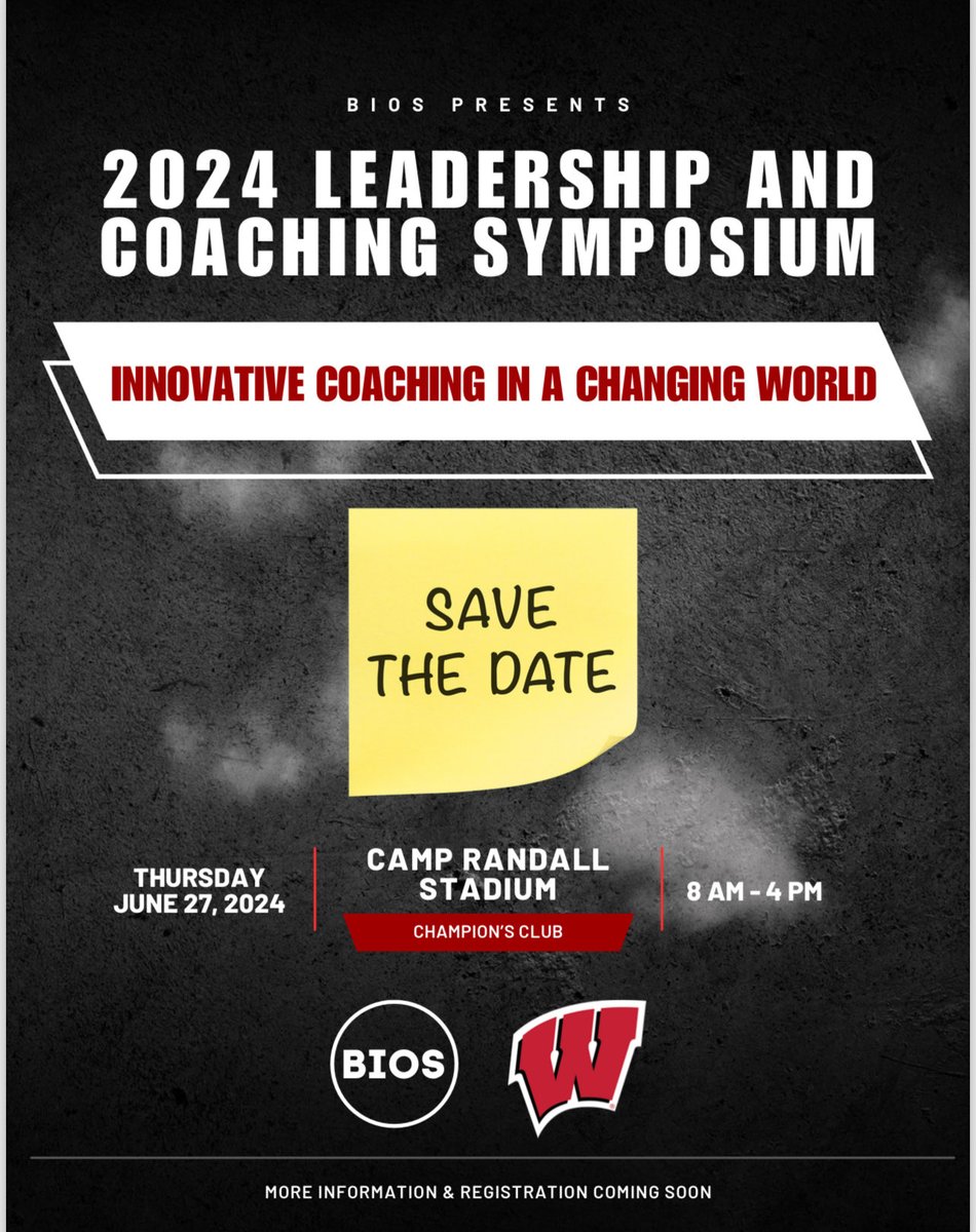 For coaches and leaders, we hope you can join us this summer at Camp Randall Stadium.