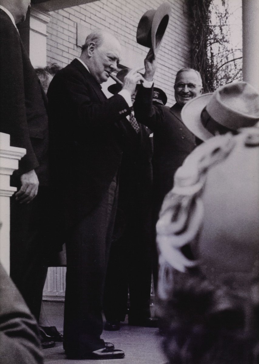 “I am the person who probably got the best photograph [that day]. I was as close as any student got on the campus.” – Westminster College student Baxter Watson (1923-2023) on his #ArchivesSnapshot of Churchill & Truman on the day of Churchill's Iron Curtain Speech, 1946 T.2010.99