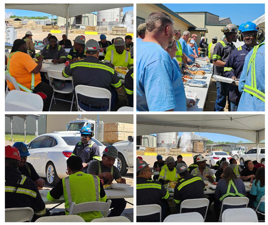 On Wednesday, the #rexlumberbrookhaven managers & supervisors prepared and served the meal for our Safety and Service Lunch.  Recognizing everyone who contributed to the #safety  and efficiency of our mill in 2023. Let's keep up the great work! #safetyandservice #Grilling