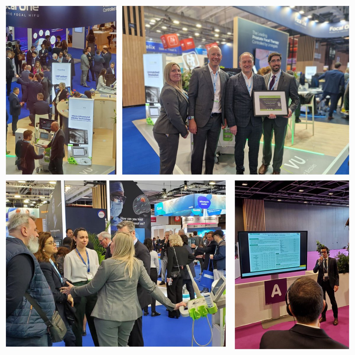 The @ExactImaging team had a great first day at #EAU24 #Paris catching up with our great clients and introducing new customers to the #ExactVu Come and visit us at Booth F36, look forward to seeing you! #SeeCharacterizeTarget #Prostatebiopsy