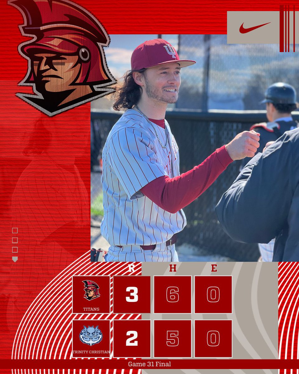 It’s a W to start our series against the Trolls!! Shout out to our game changer <a href="/jack/">jack</a>.kienzle for holding the line in the final innings!

<a href="/iusbtitans/">Titan Athletics</a> #titanstrong #collegebaseball