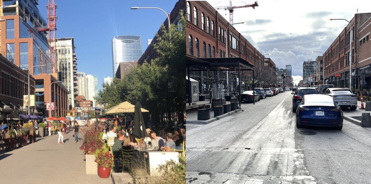 Never mind the Clark talks. Here's what's going on with pedestrianizing Fulton Market in the West Loop. West Central Association's Rod Burch shares his viewpoints on Chicago's Expanded Outdoor Dining program. chi.streetsblog.org/2024/04/05/mea…